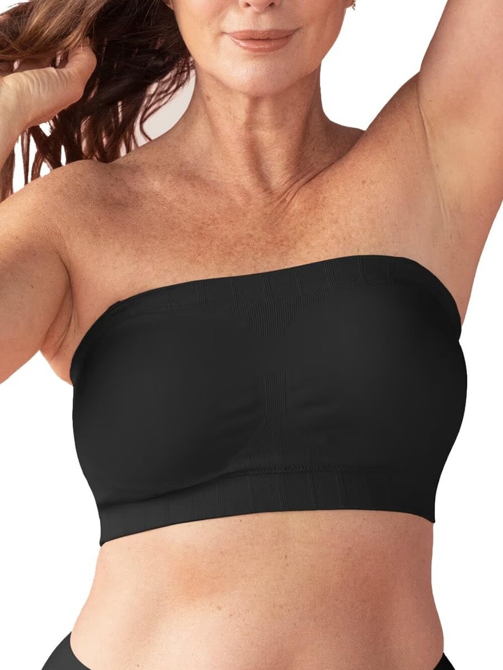 SHAPERMINT Strapless Bra Wireless Non-Slip Bandeau Convertible Straps, Molded, S